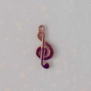 Treble Clef Metal Charm